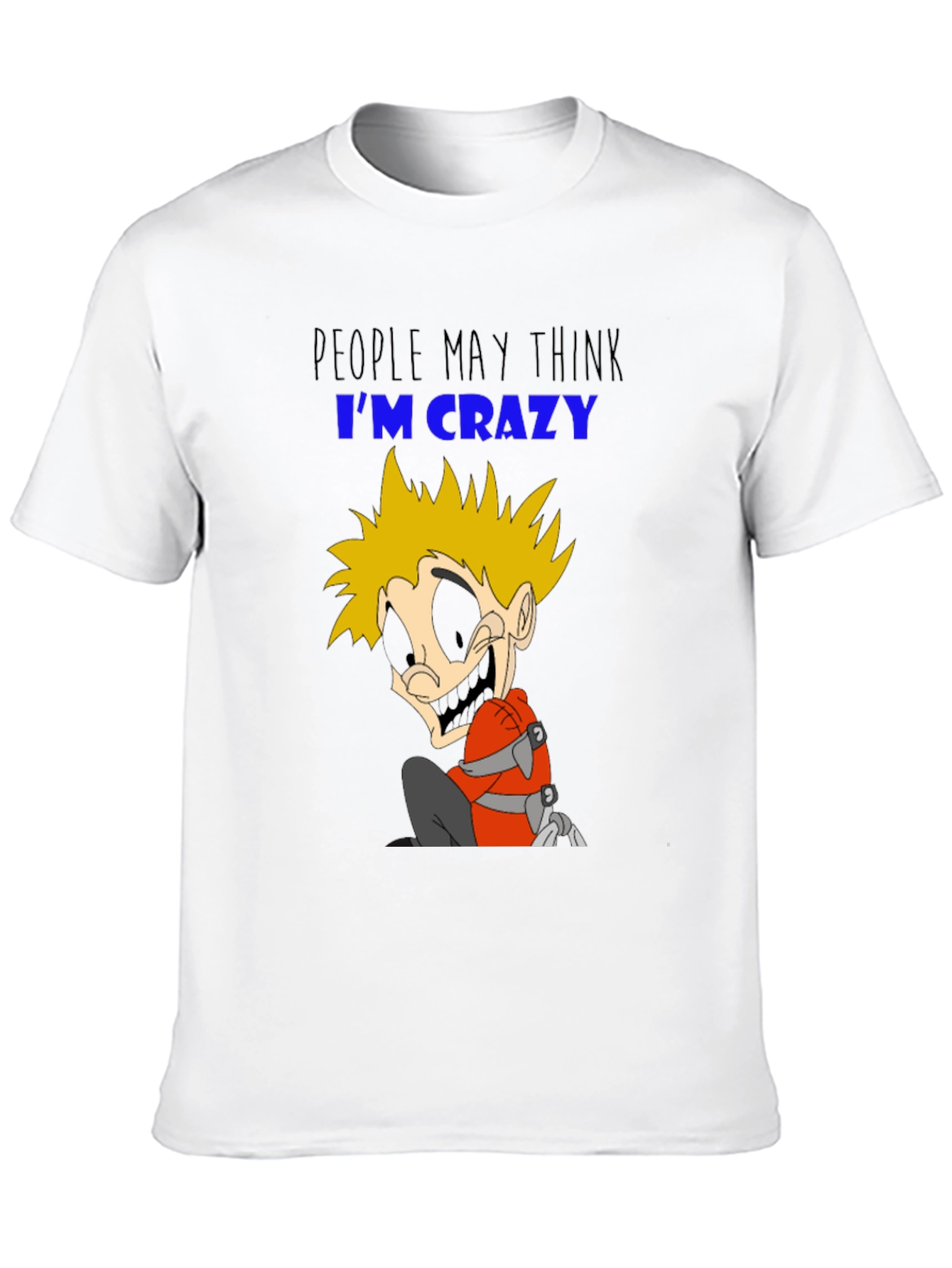 Crazy Character Graphic T-Shirt - Black Cotton Tee