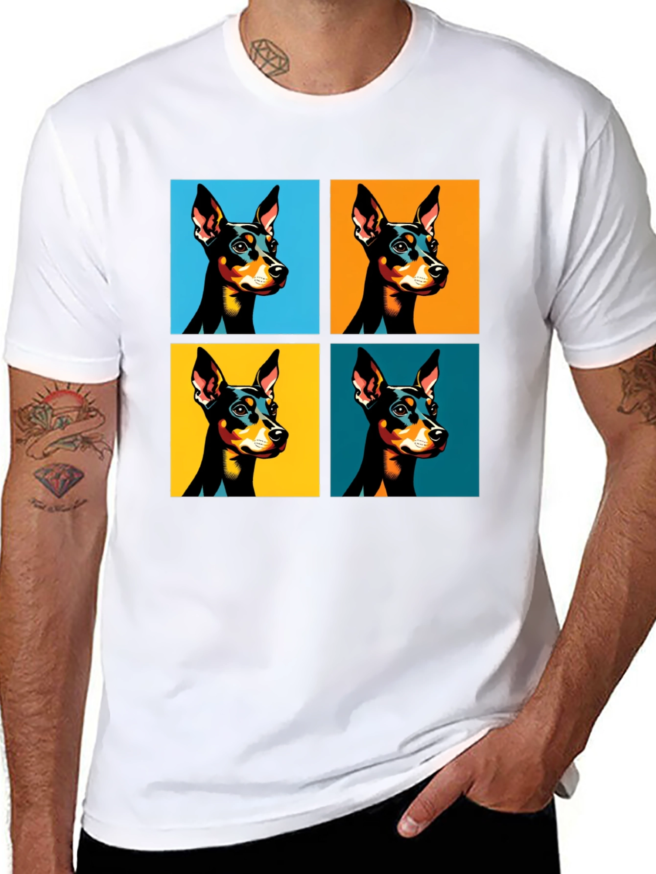 Pop Art Dog T-Shirt - Stylish Graphic Tee
