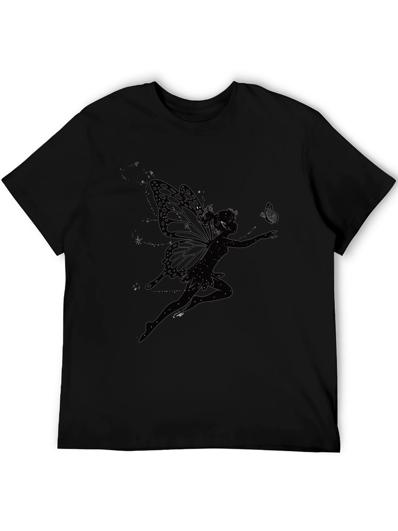 Black Fairy Graphic T-Shirt - Mystical Style