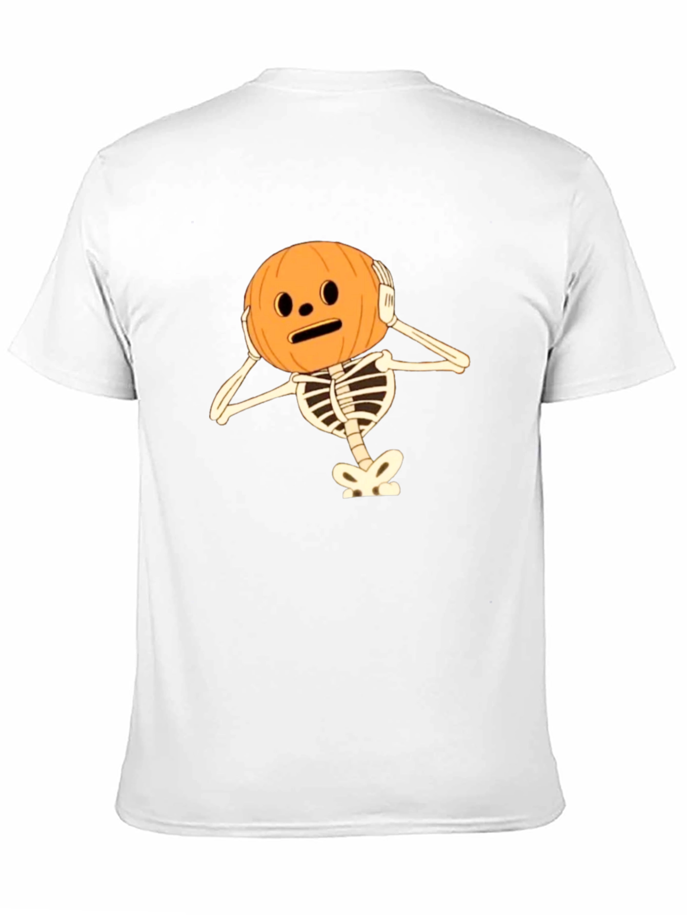 Skeleton Pumpkin Head Halloween T-Shirt