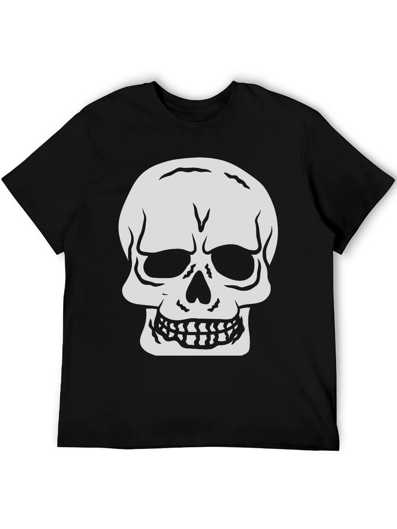 Skull Graphic Black T-Shirt - Edgy Streetwear
