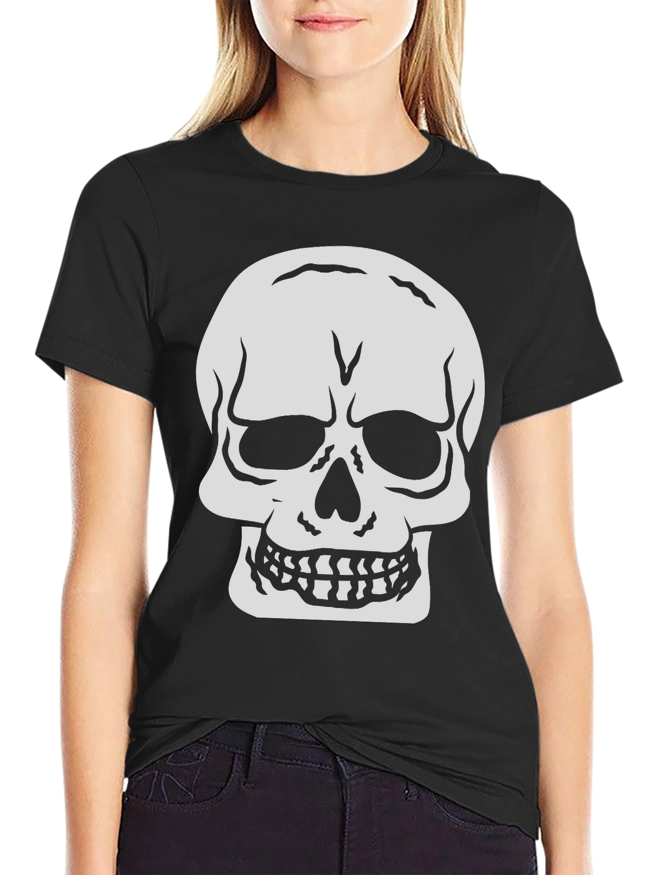 Skull Graphic Black T-Shirt - Edgy Streetwear