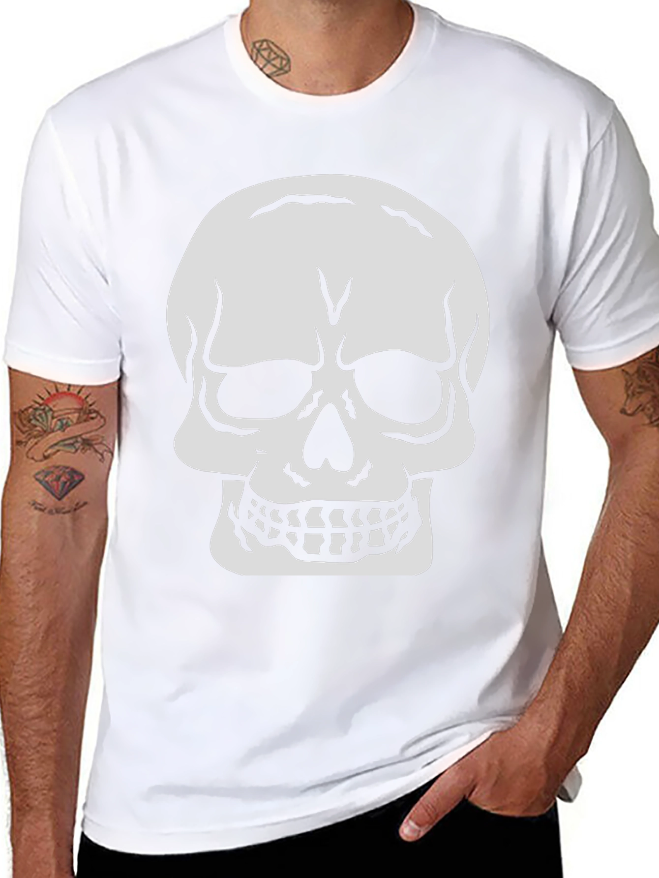 Skull Graphic Black T-Shirt - Edgy Streetwear