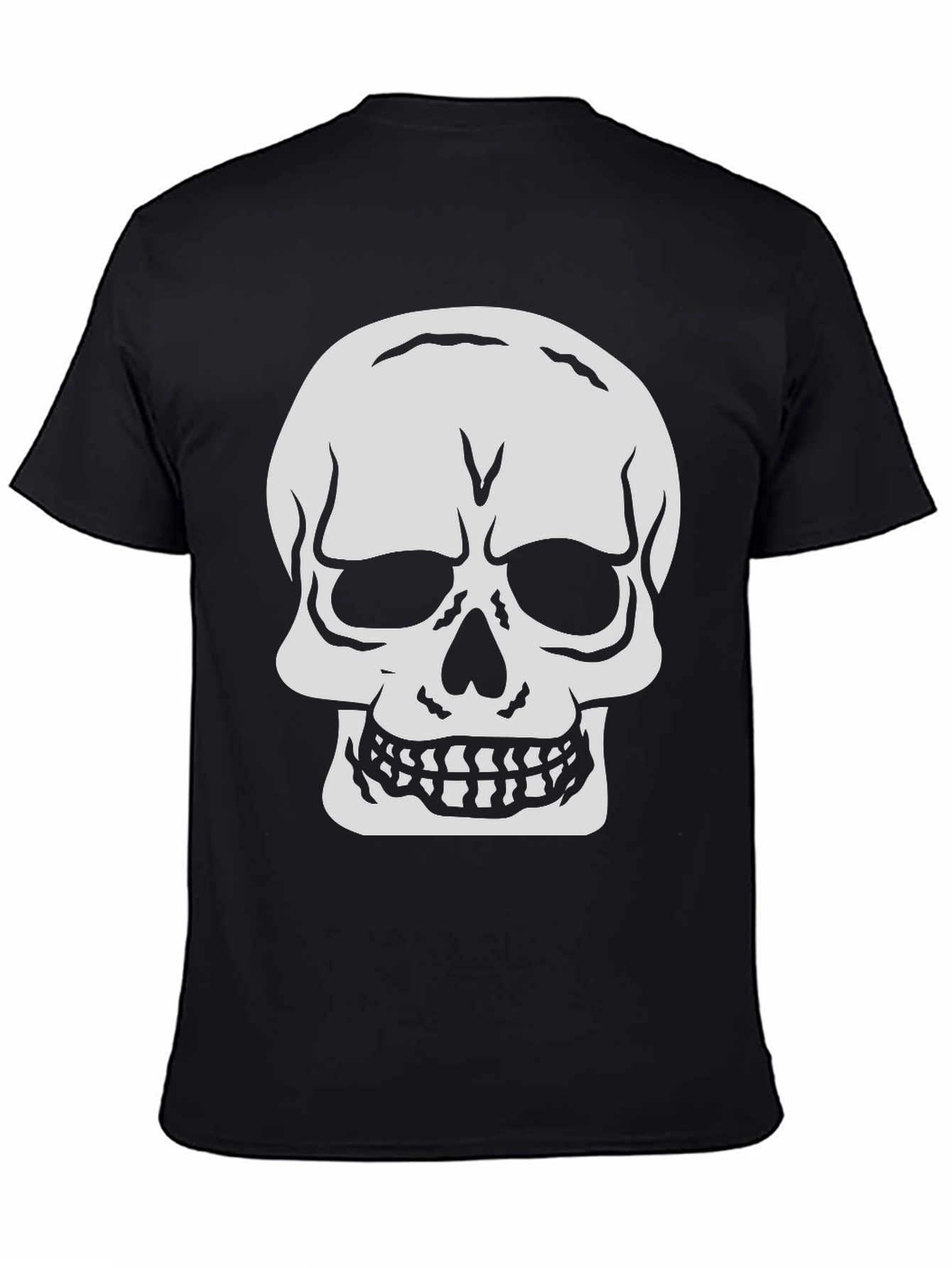 Skull Graphic Black T-Shirt - Edgy Streetwear