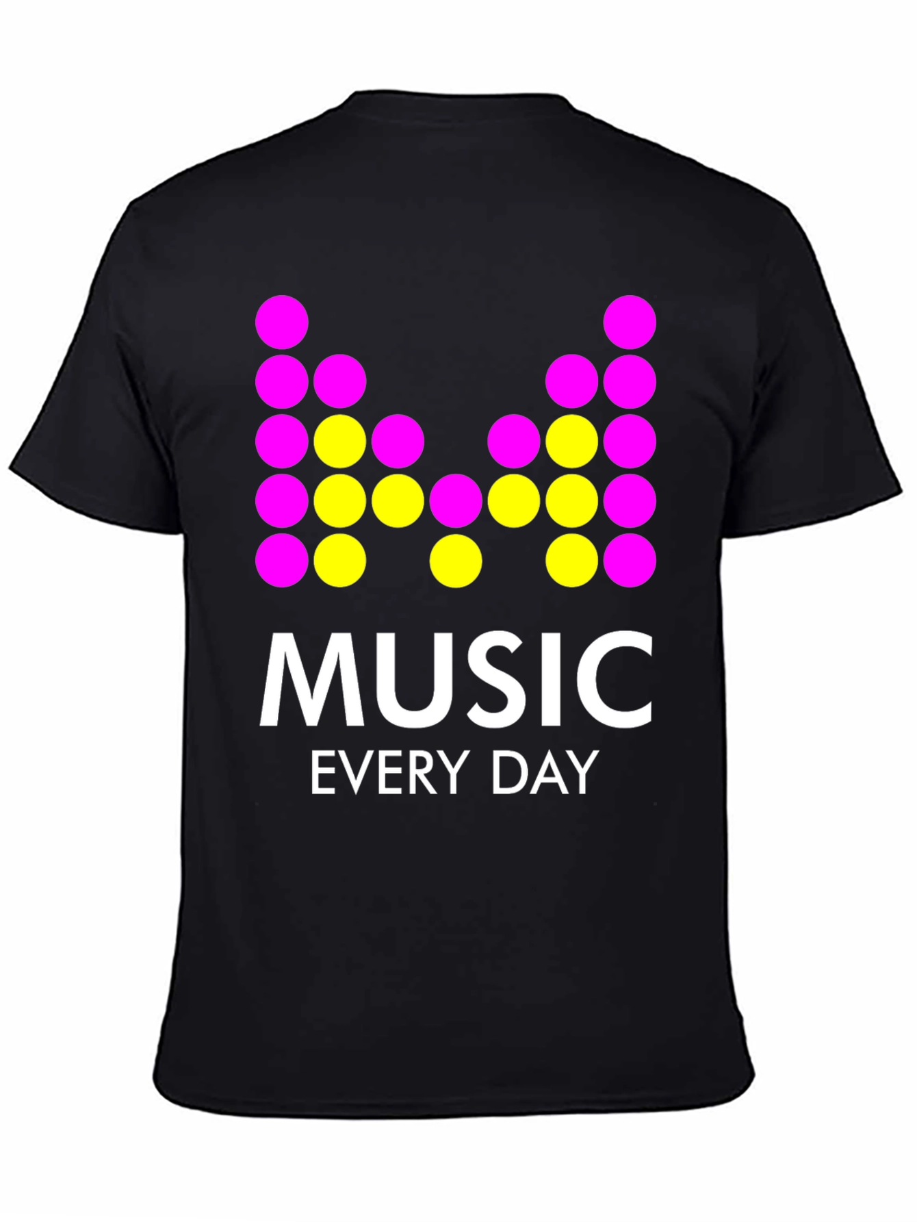 Music Every Day Graphic Tee - Black
