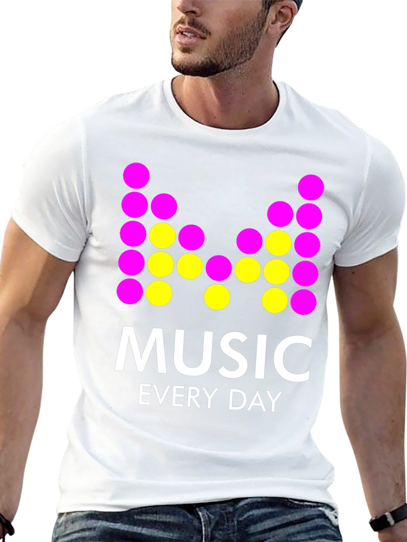Music Every Day Graphic Tee - Black