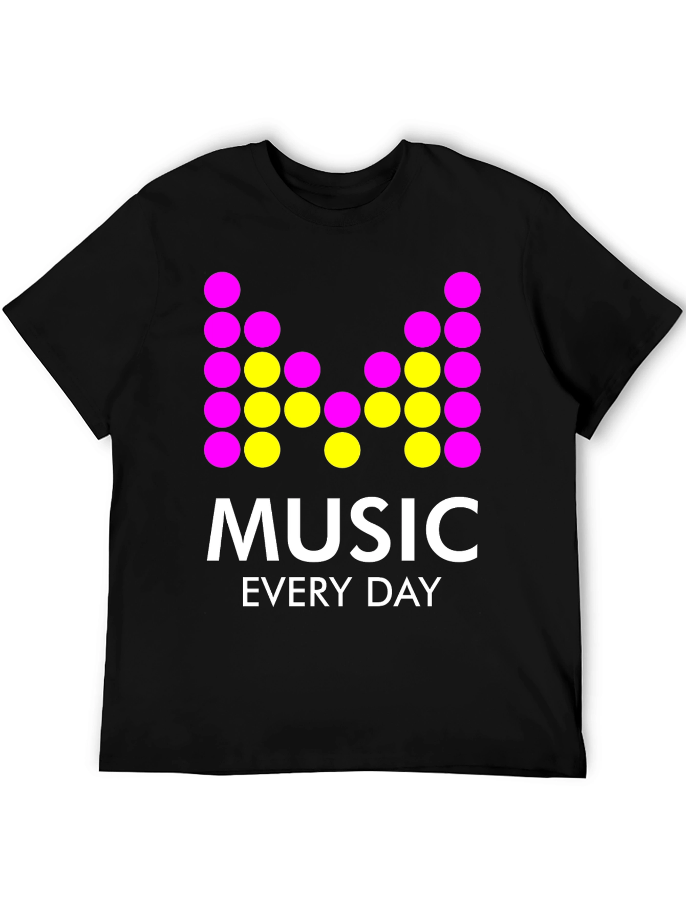 Music Every Day Graphic Tee - Black