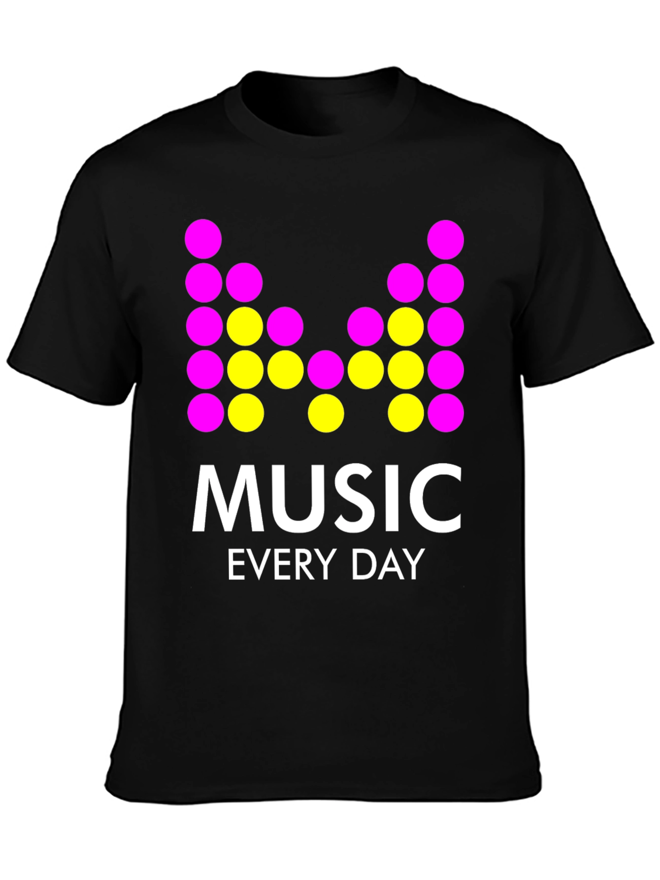 Music Every Day Graphic Tee - Black