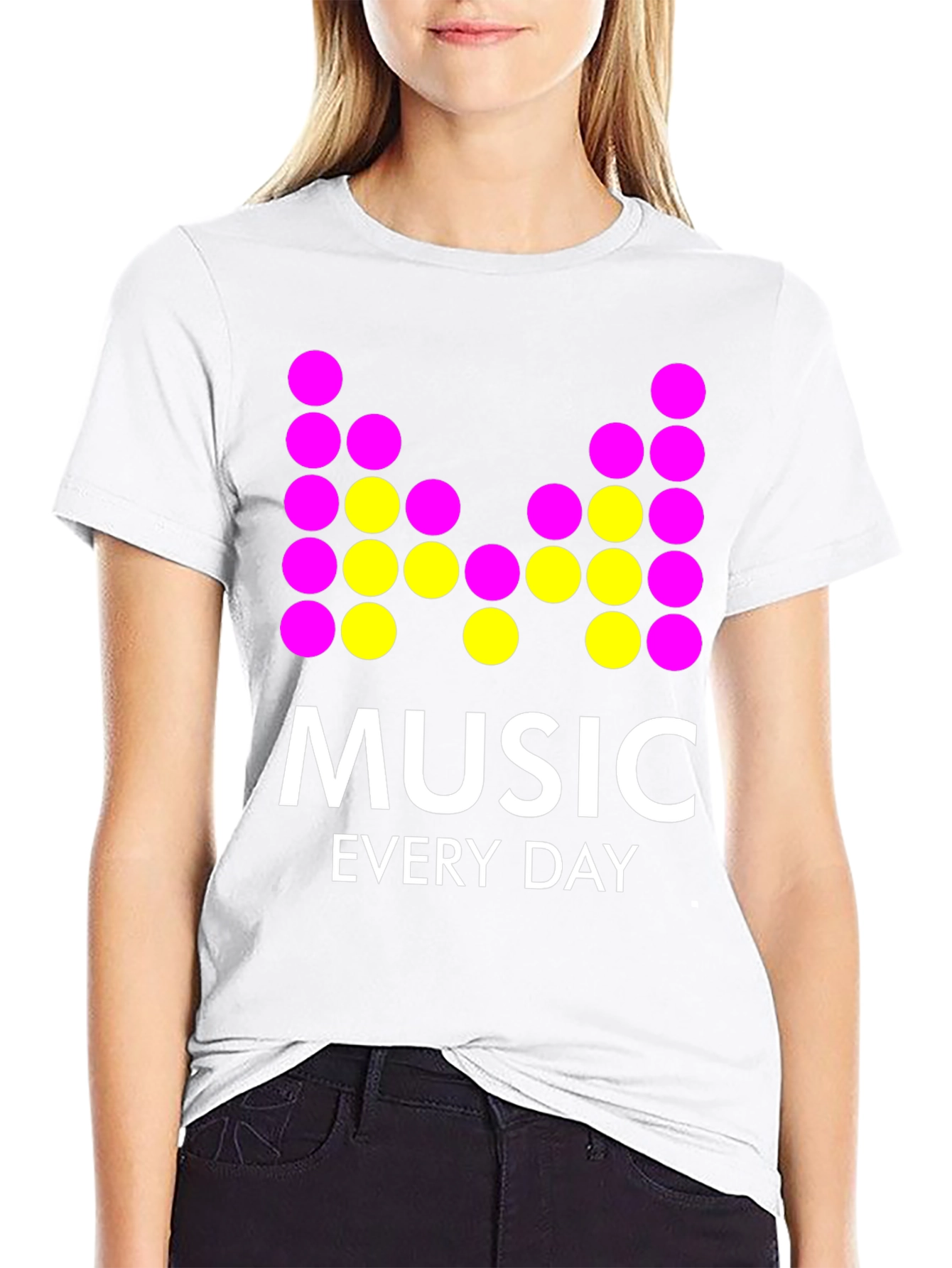 Music Every Day Graphic Tee - Black