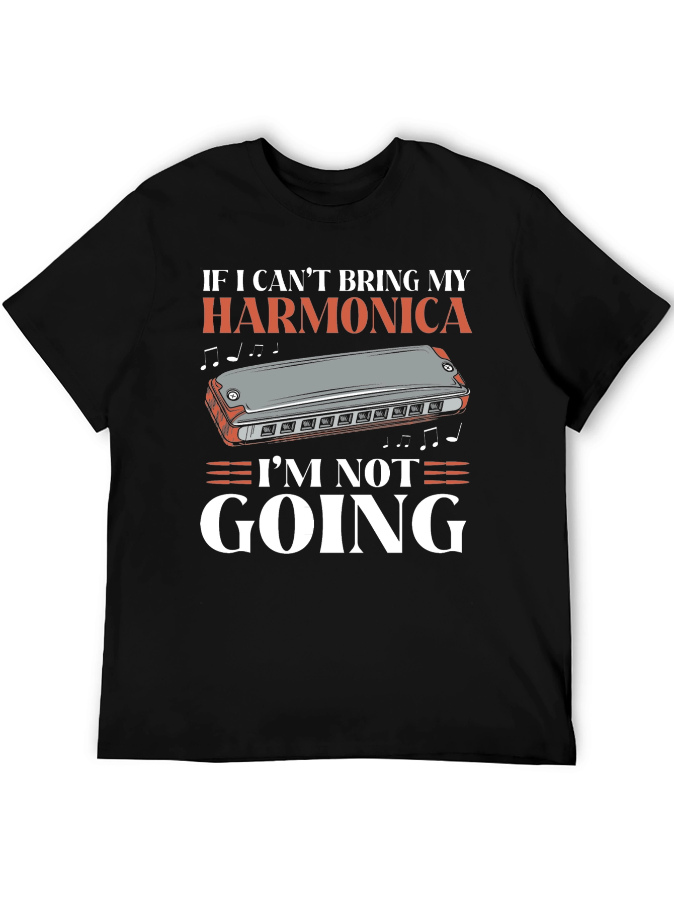 Harmonica Lovers Graphic T-Shirt: Cant Go Without It!