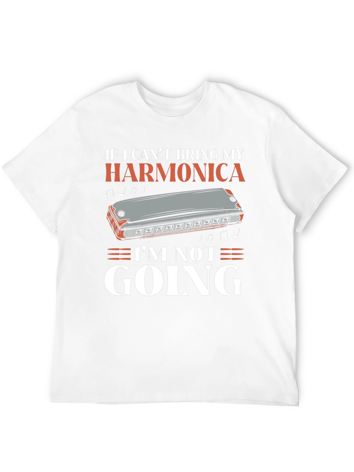 Harmonica Lovers Graphic T-Shirt: Cant Go Without It!