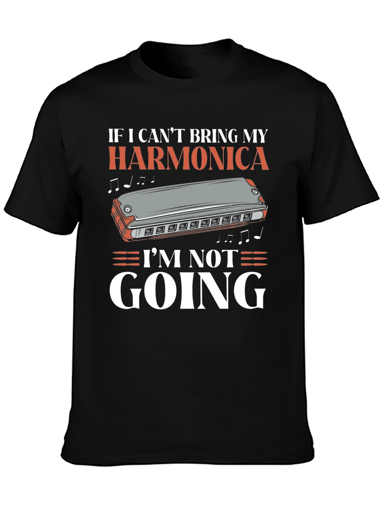 Harmonica Lovers Graphic T-Shirt: Cant Go Without It!