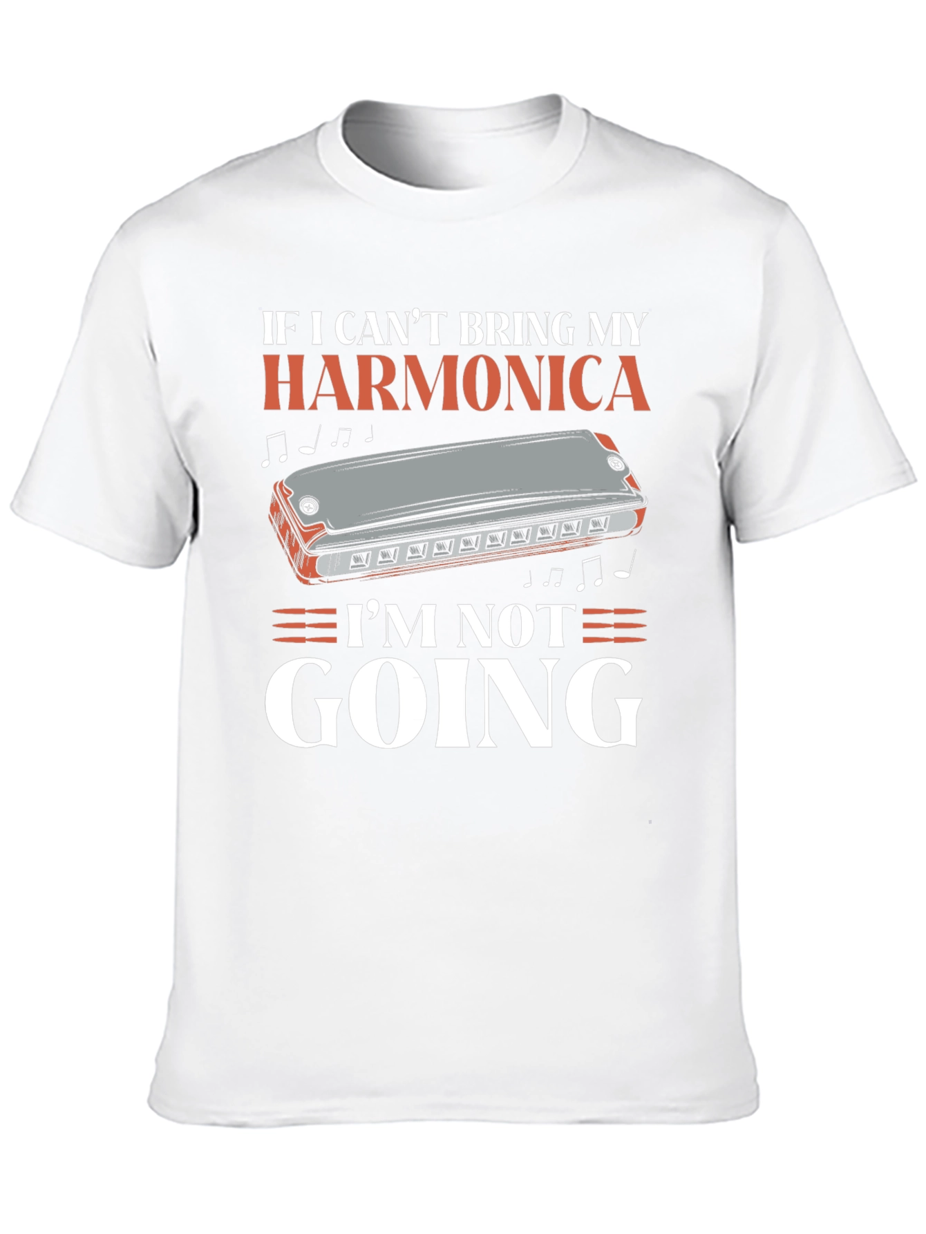 Harmonica Lovers Graphic T-Shirt: Cant Go Without It!