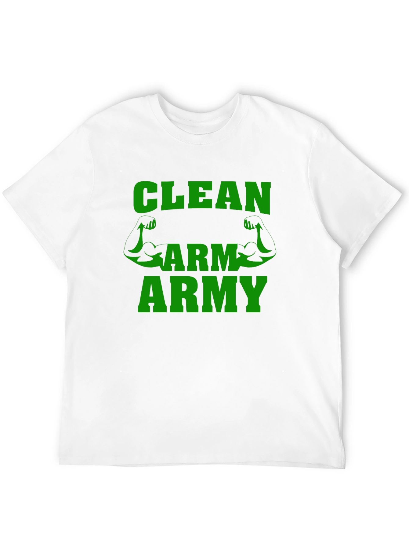 Clean Arm Army T-Shirt Gym Fitness
