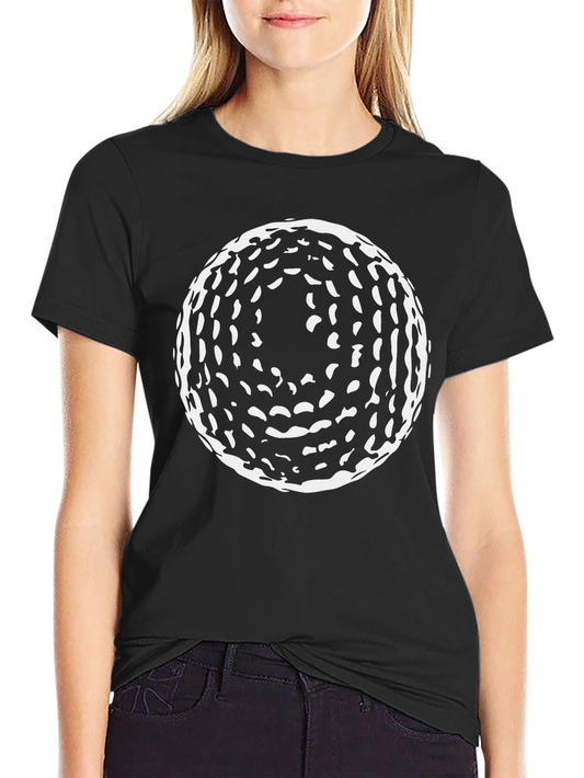 Abstract Circle Graphic Tee - Modern Black T-Shirt