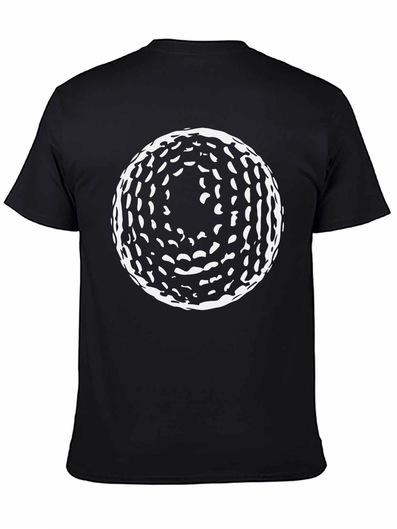 Abstract Circle Graphic Tee - Modern Black T-Shirt