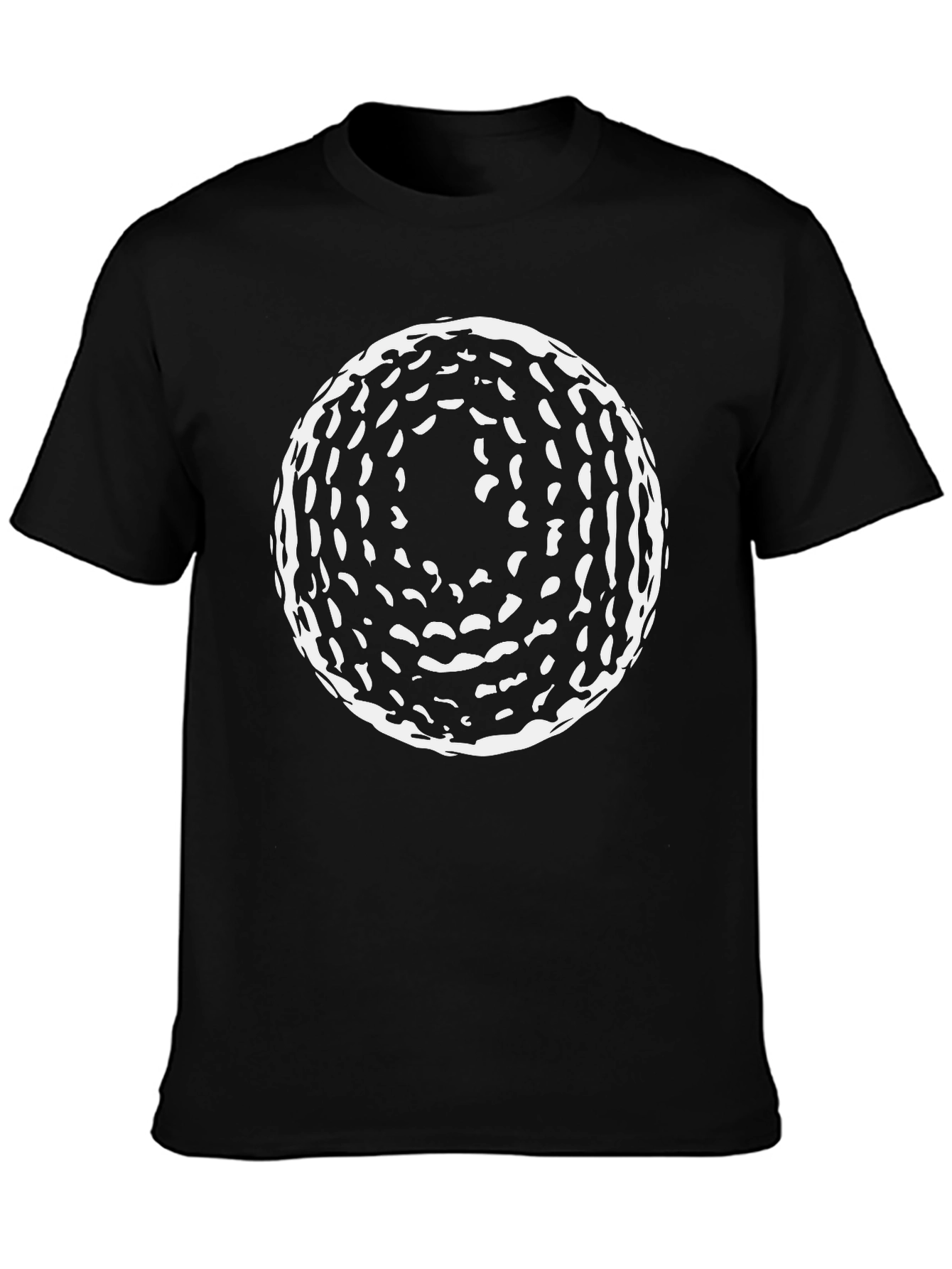 Abstract Circle Graphic Tee - Modern Black T-Shirt
