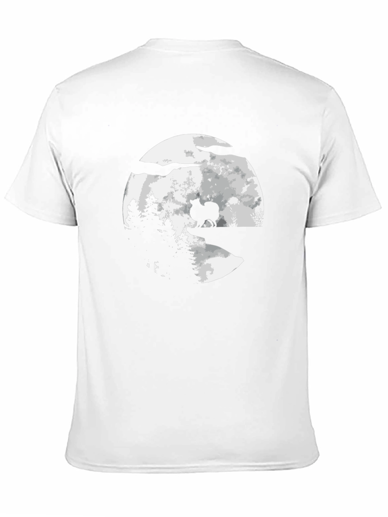 Moonlit Dog Graphic Tee - Mens Black T-Shirt