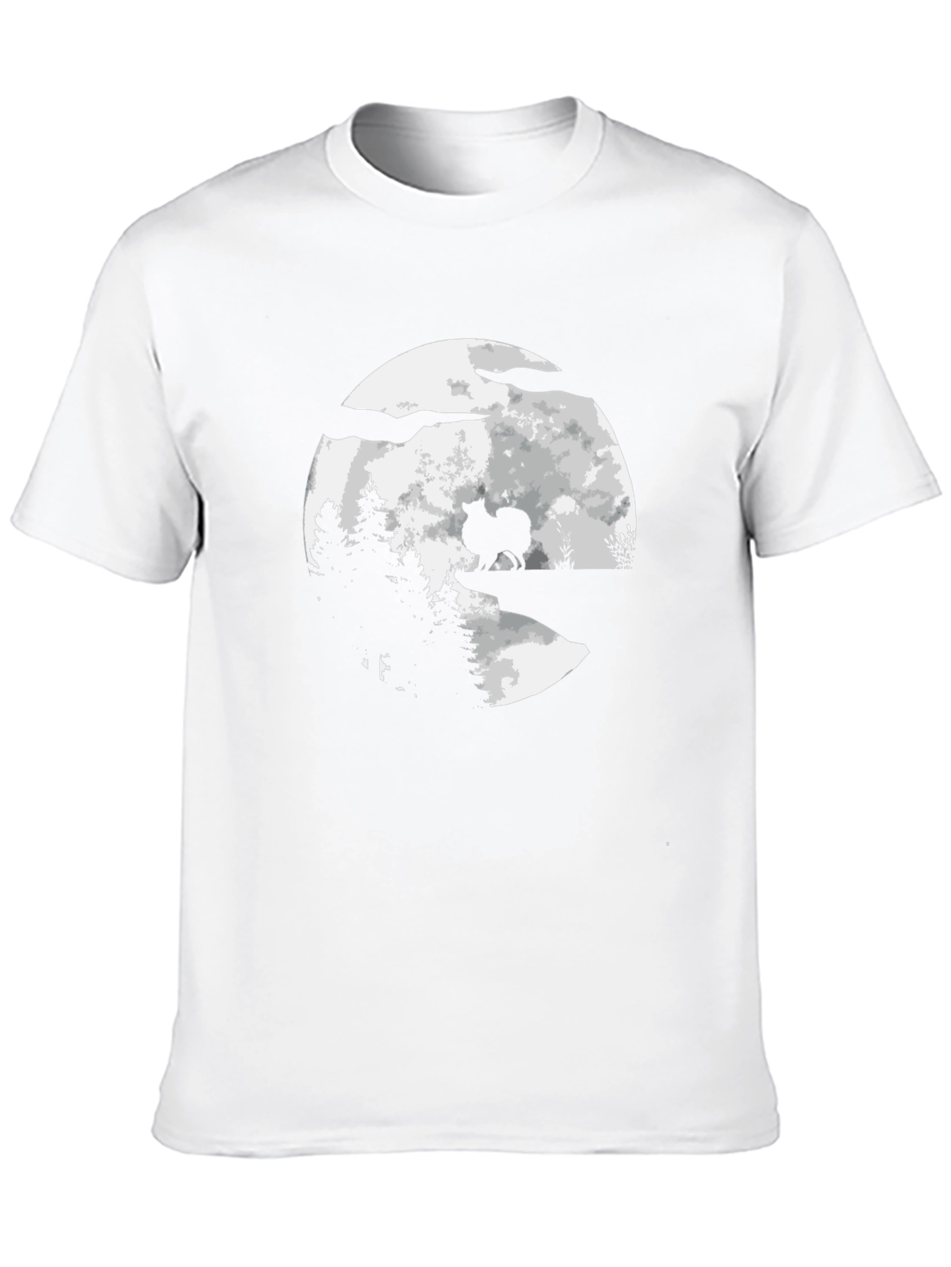 Moonlit Dog Graphic Tee - Mens Black T-Shirt