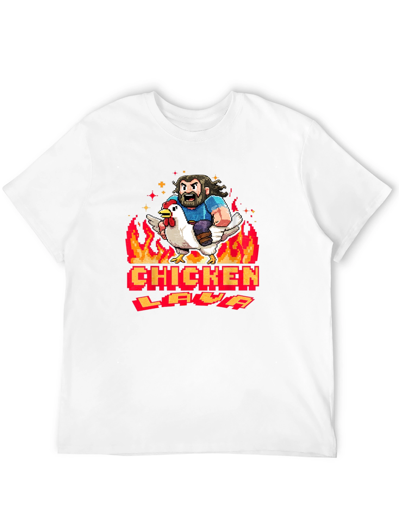 Chicken Lava Graphic Tee - Black Cotton T-Shirt