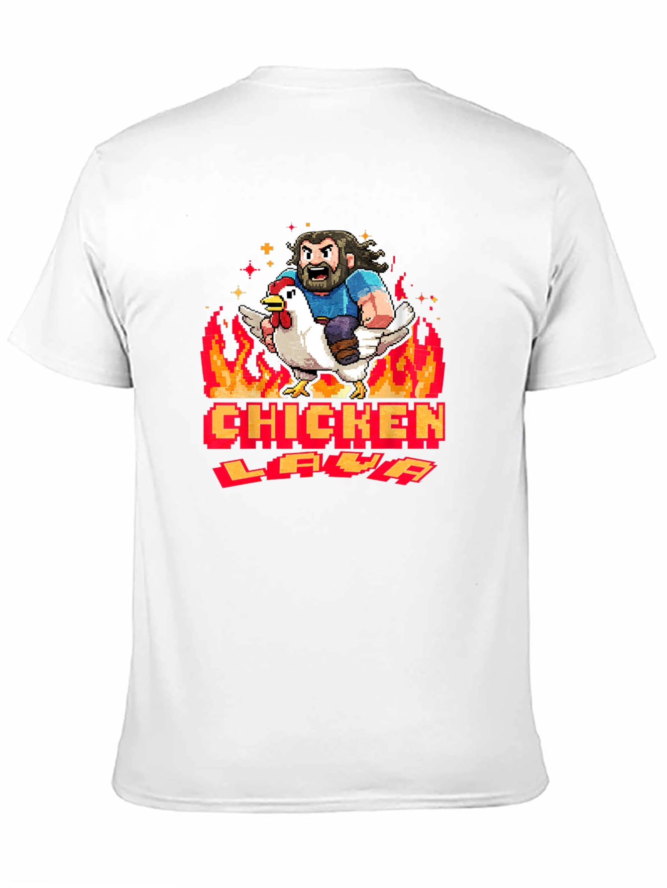 Chicken Lava Graphic Tee - Black Cotton T-Shirt