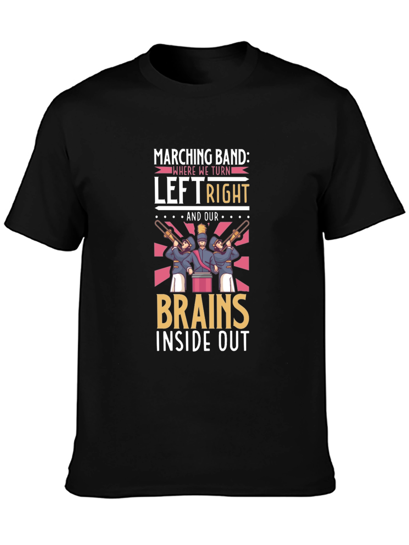Marching Band Brains Inside Out Graphic Tee