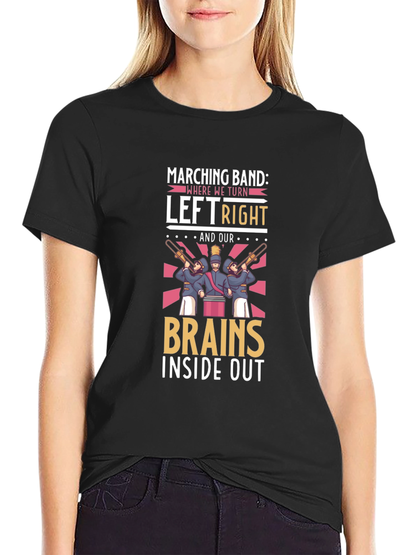 Marching Band Brains Inside Out Graphic Tee