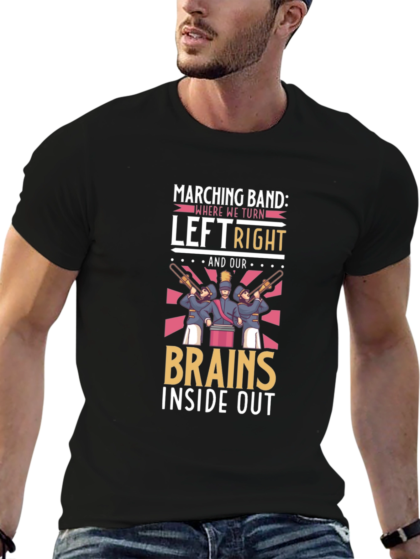 Marching Band Brains Inside Out Graphic Tee