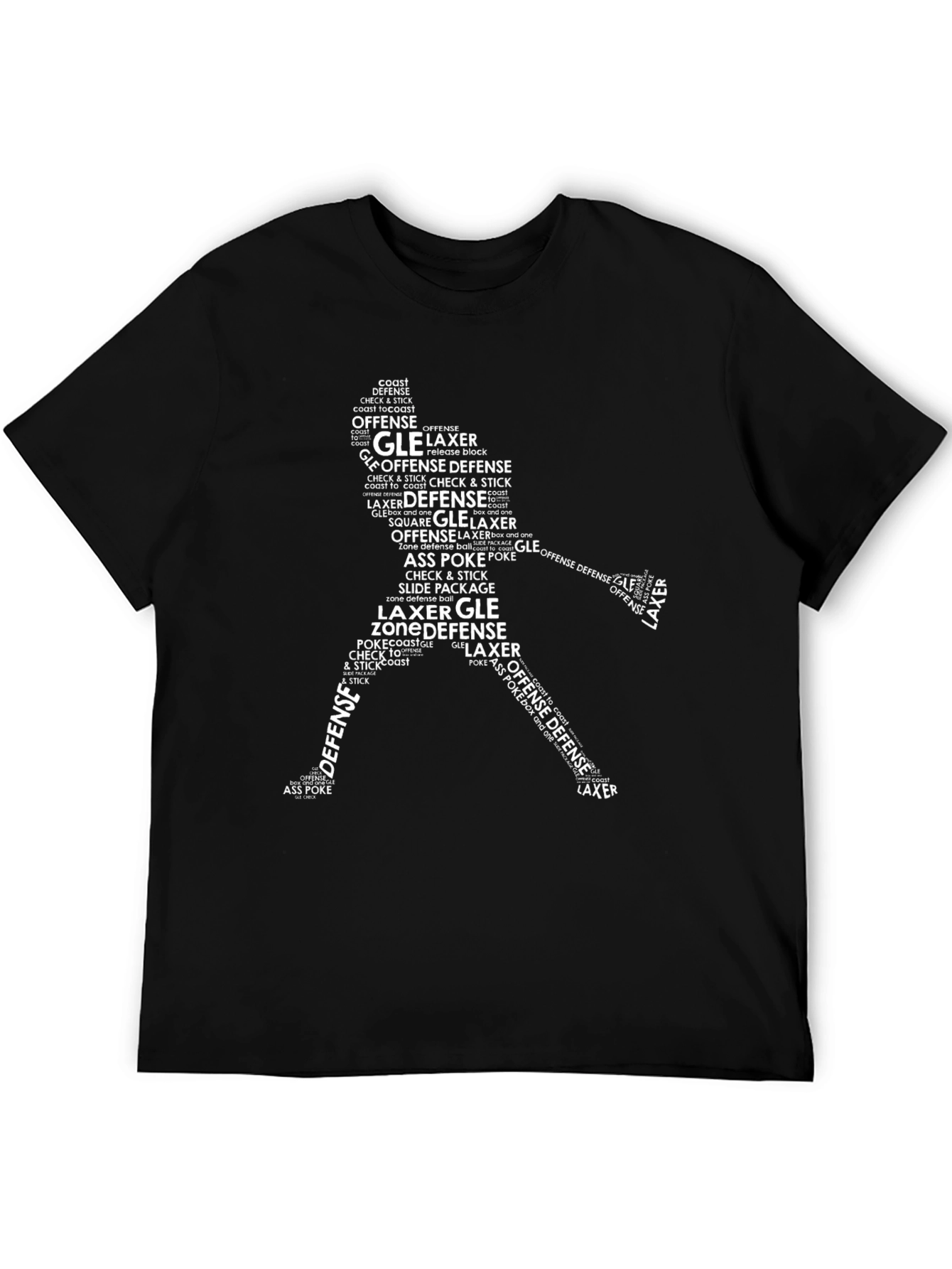 Lacrosse Word Art T-Shirt