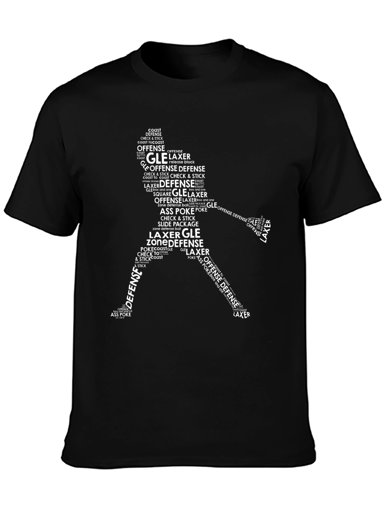 Lacrosse Word Art T-Shirt