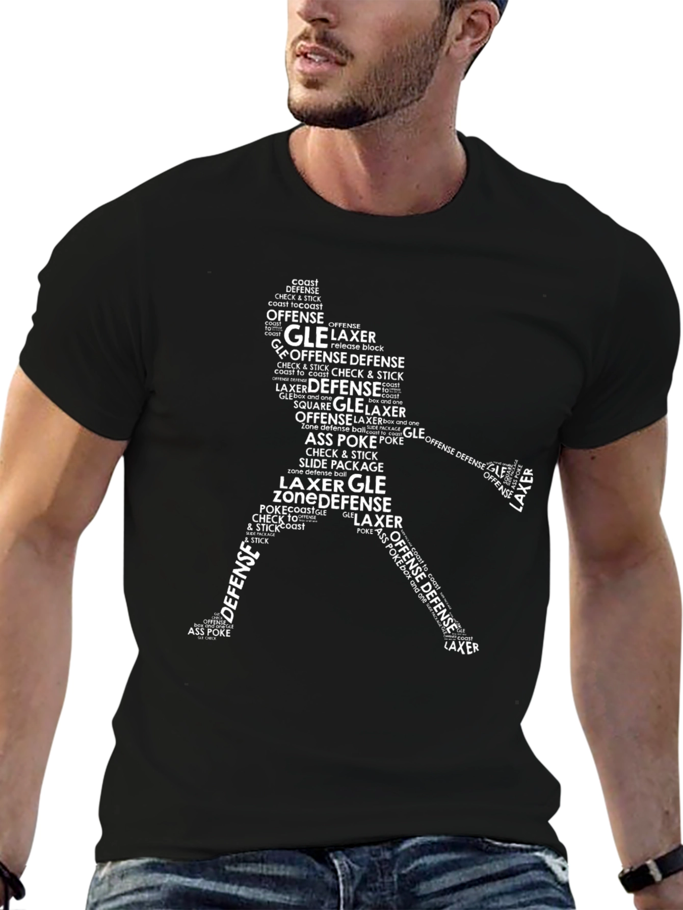 Lacrosse Word Art T-Shirt
