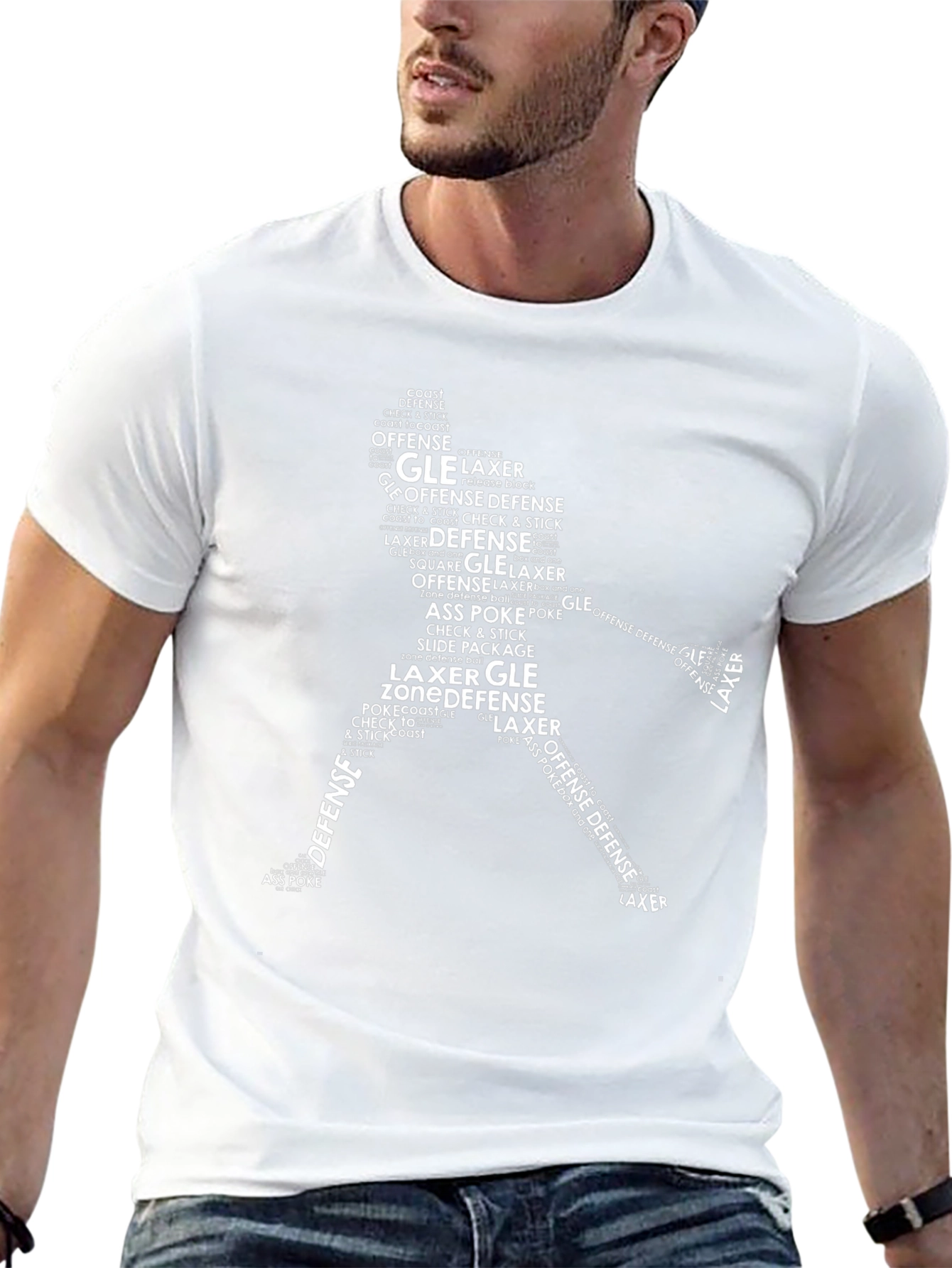 Lacrosse Word Art T-Shirt