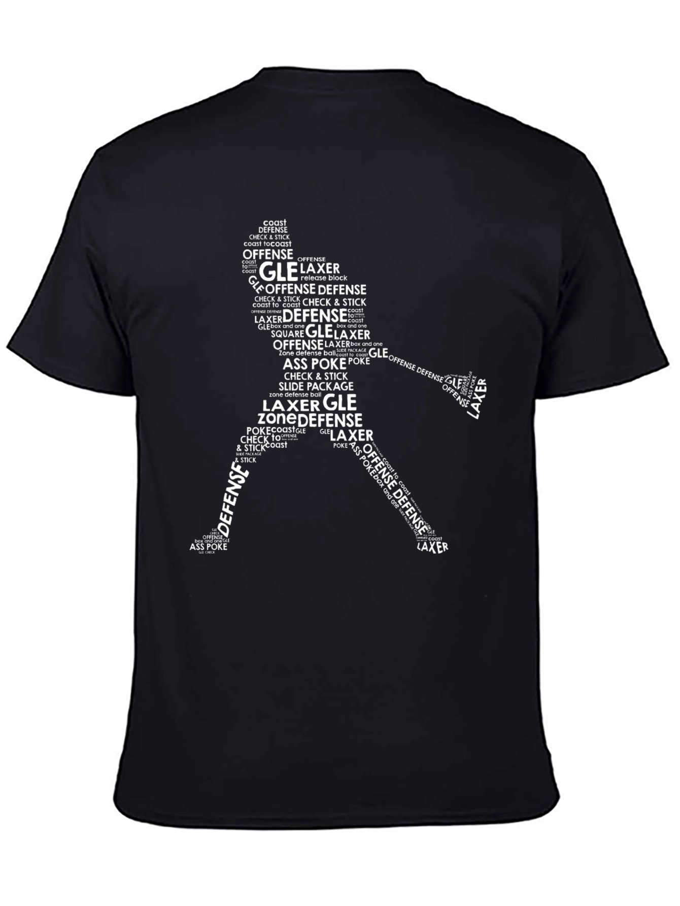 Lacrosse Word Art T-Shirt
