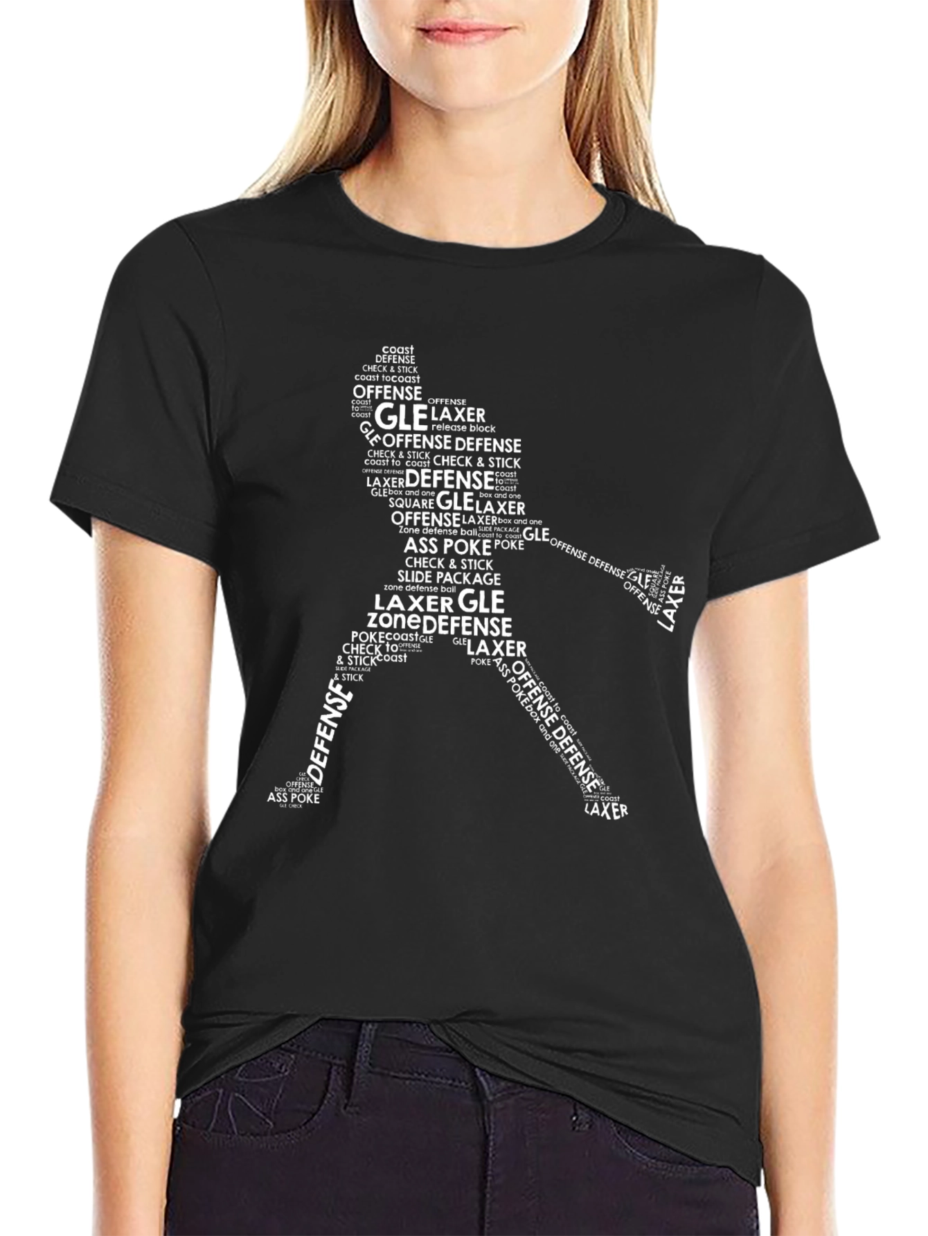 Lacrosse Word Art T-Shirt
