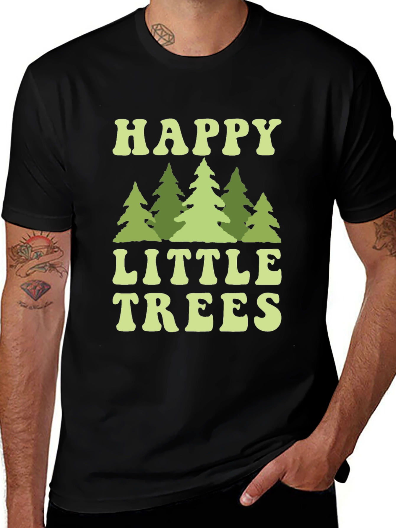 Happy Little Trees Graphic T-Shirt