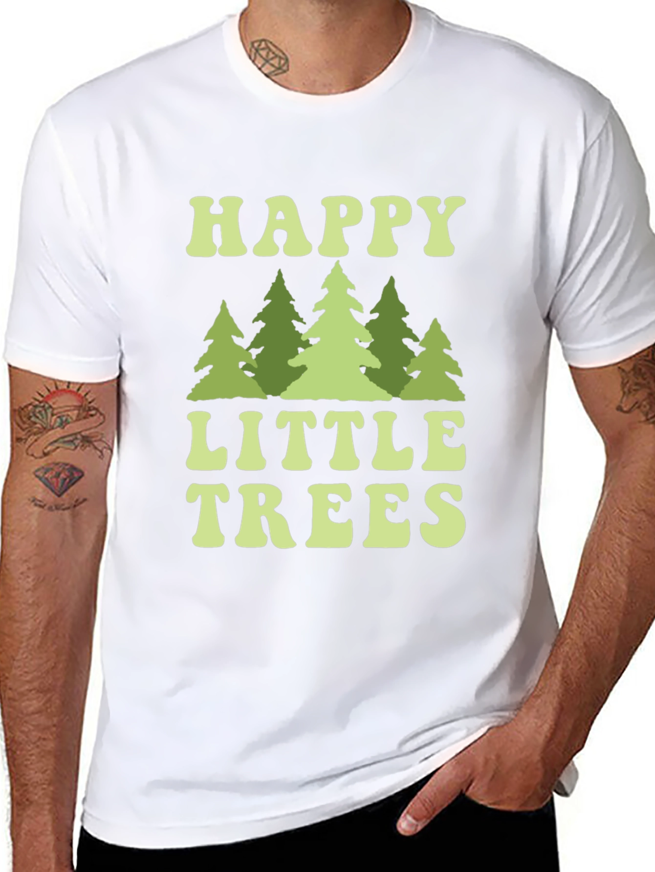 Happy Little Trees Graphic T-Shirt