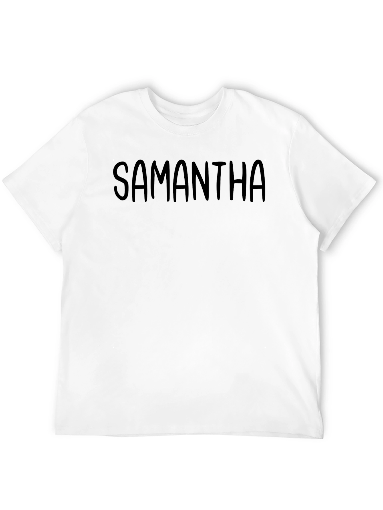 Samantha Black T-Shirt - Stylish Personalized Tee