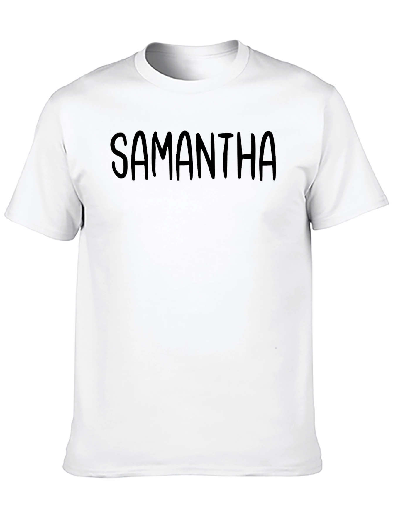Samantha Black T-Shirt - Stylish Personalized Tee