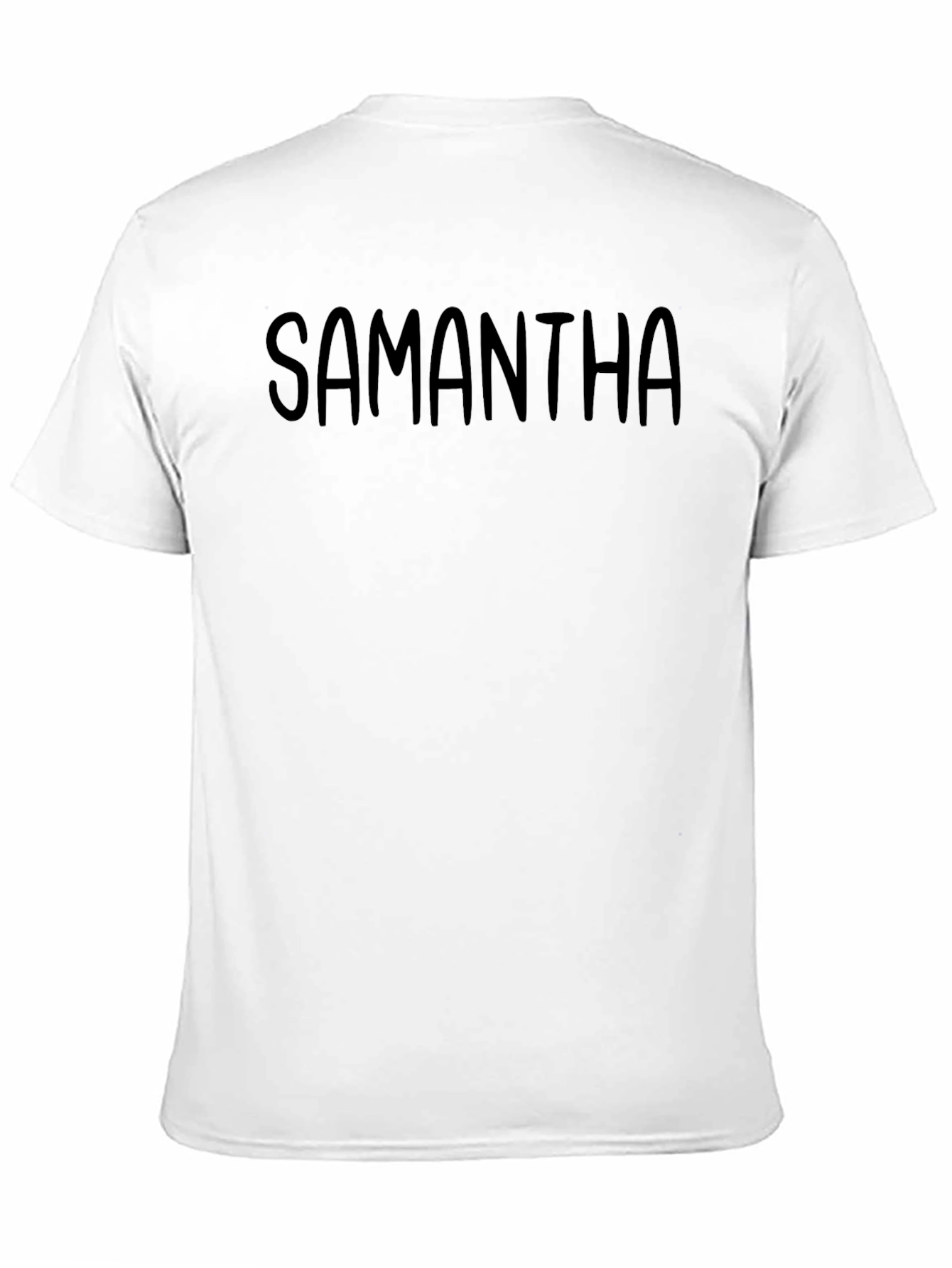 Samantha Black T-Shirt - Stylish Personalized Tee