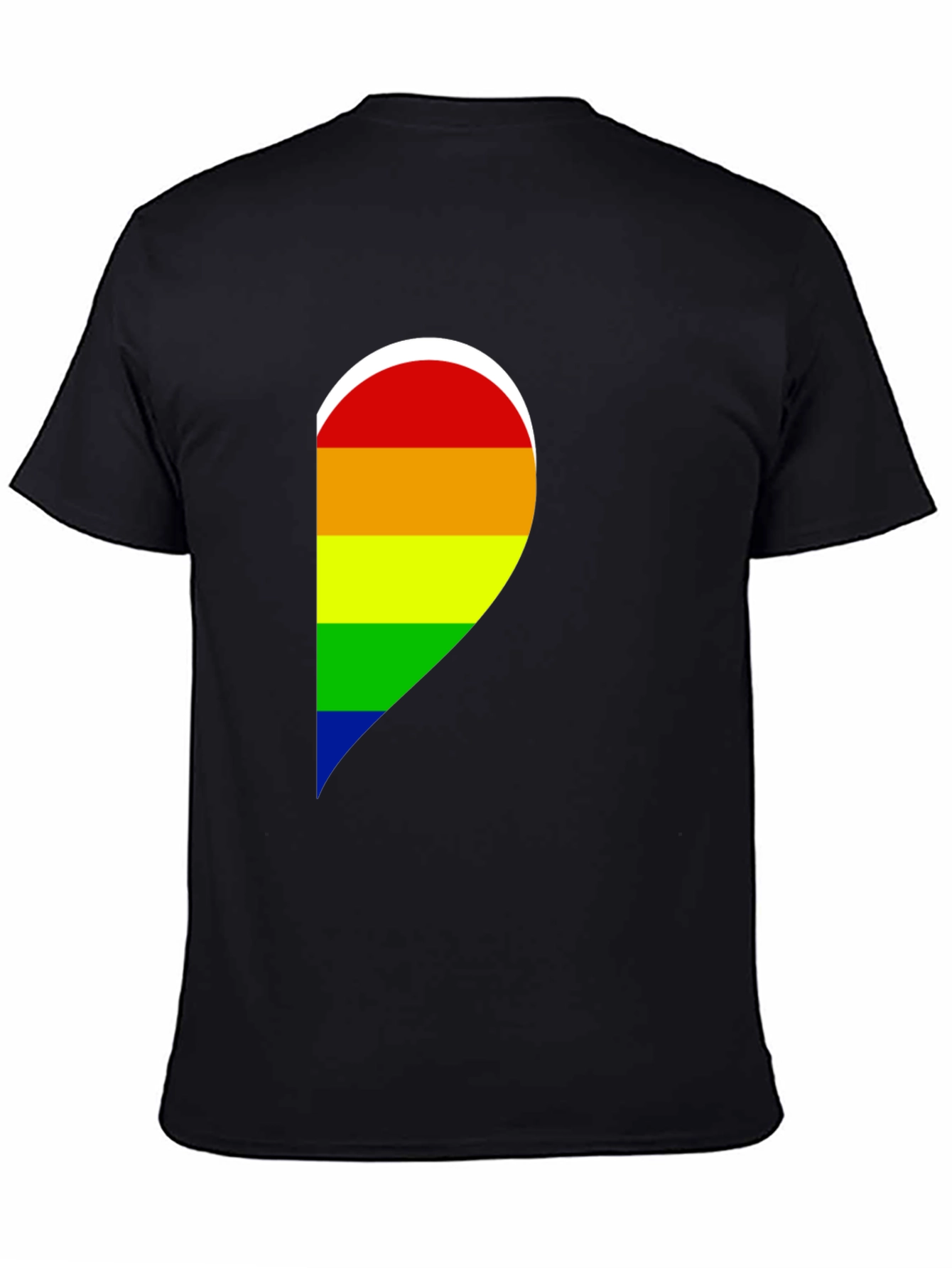 Pride Heart Graphic Black T-Shirt