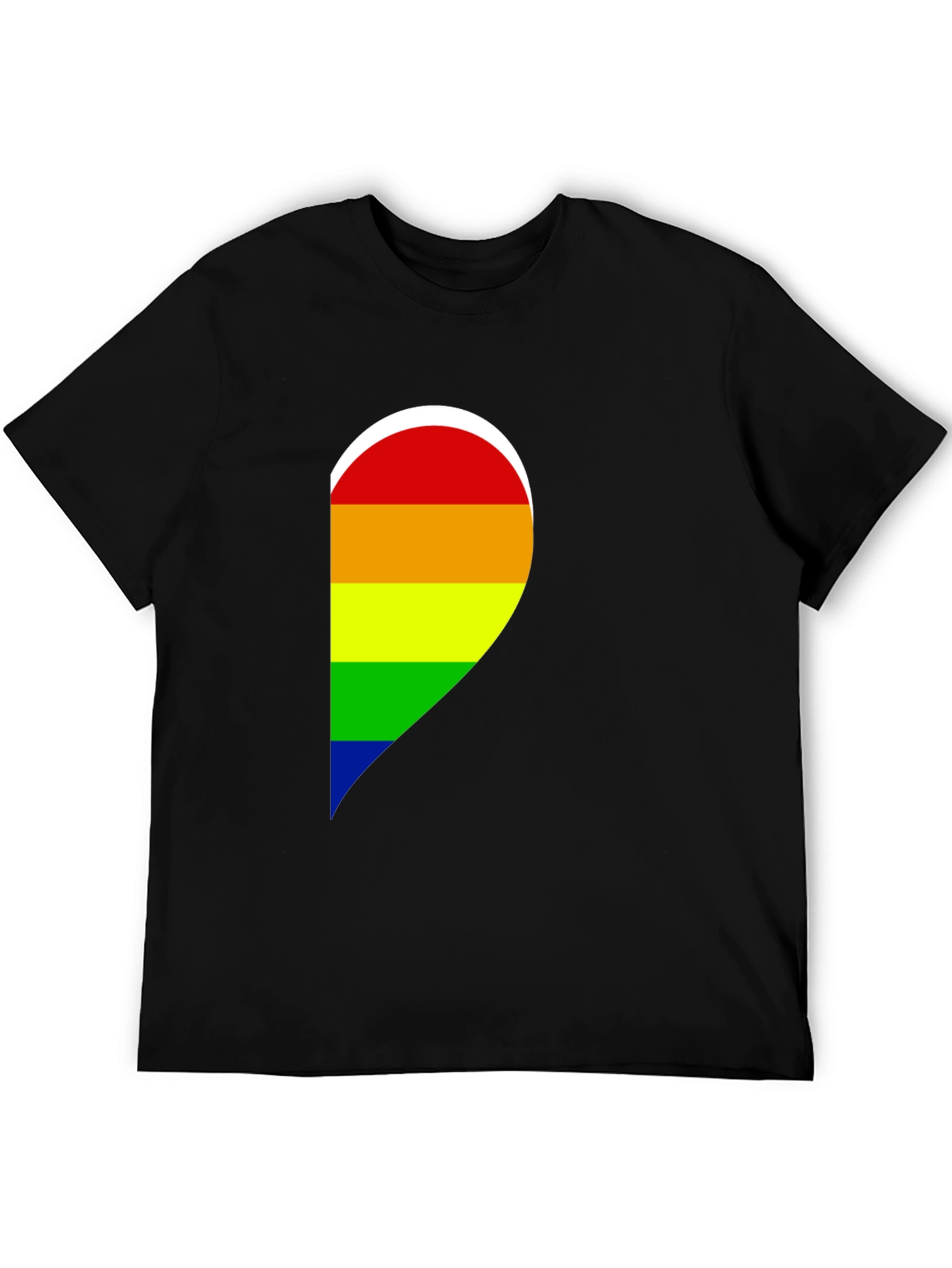 Pride Heart Graphic Black T-Shirt