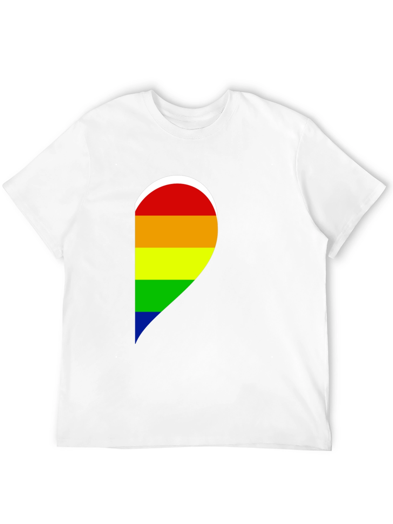Pride Heart Graphic Black T-Shirt