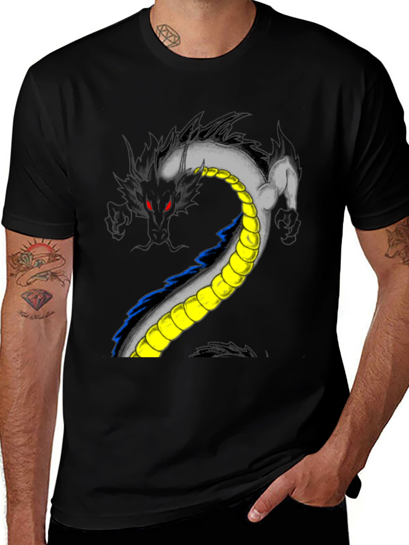 Shenron Dragon Graphic Black T-Shirt