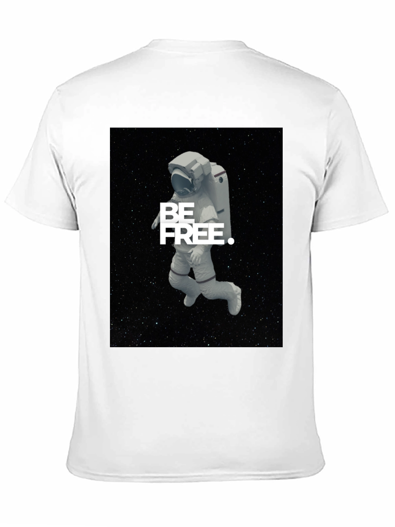 Astronaut Be Free Graphic Black T-Shirt