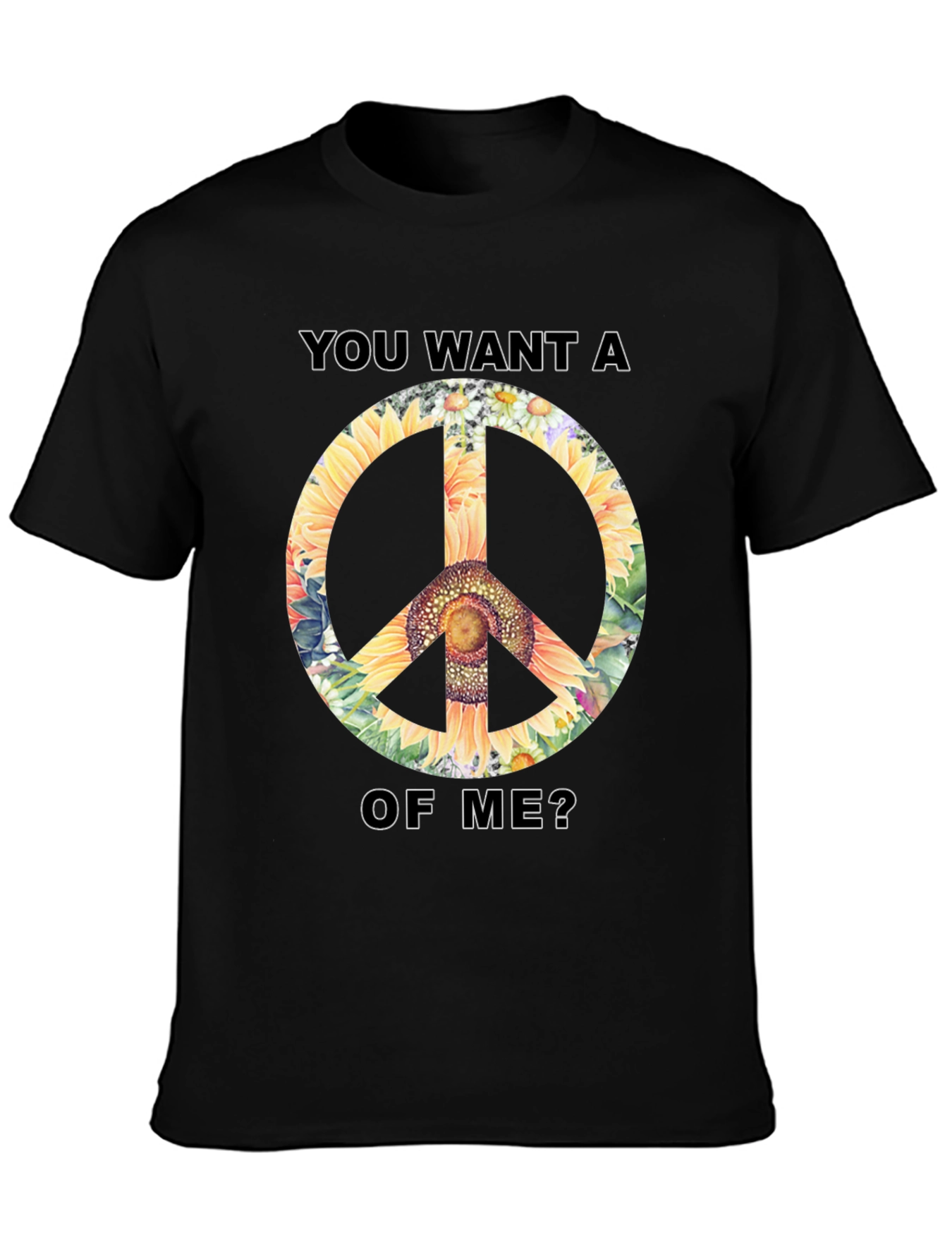 Sunflower Peace Sign Graphic Tee