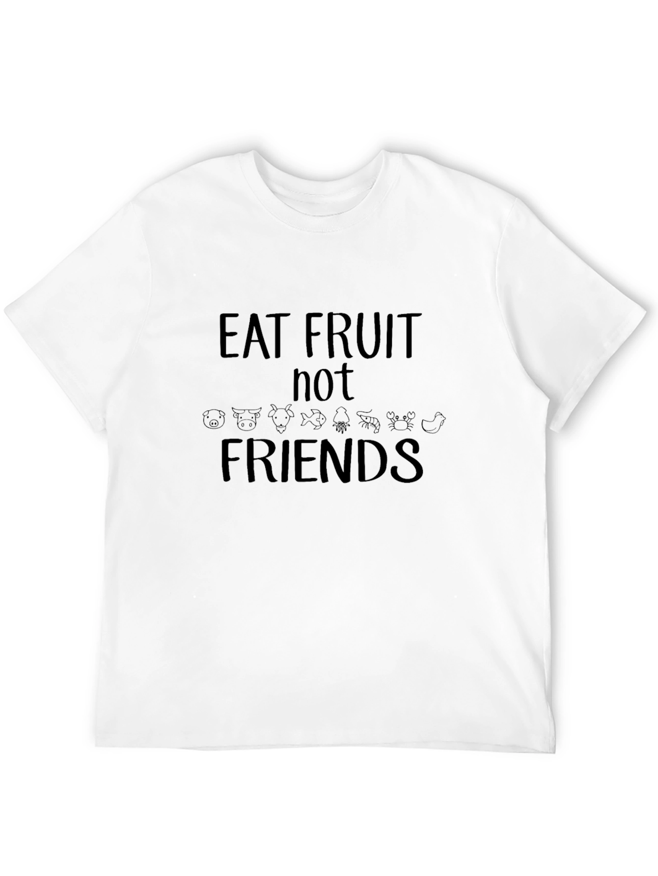 Eat Fruit Not Friends Vegan Graphic T-Shirt