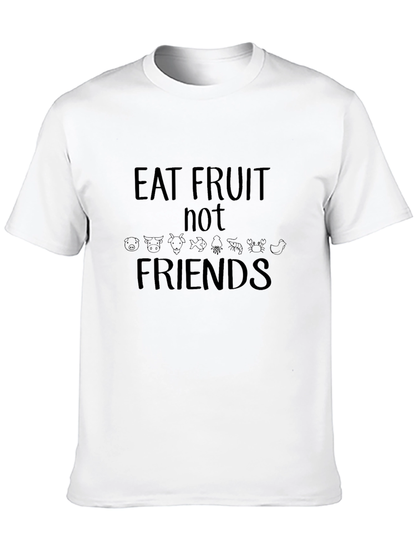 Eat Fruit Not Friends Vegan Graphic T-Shirt