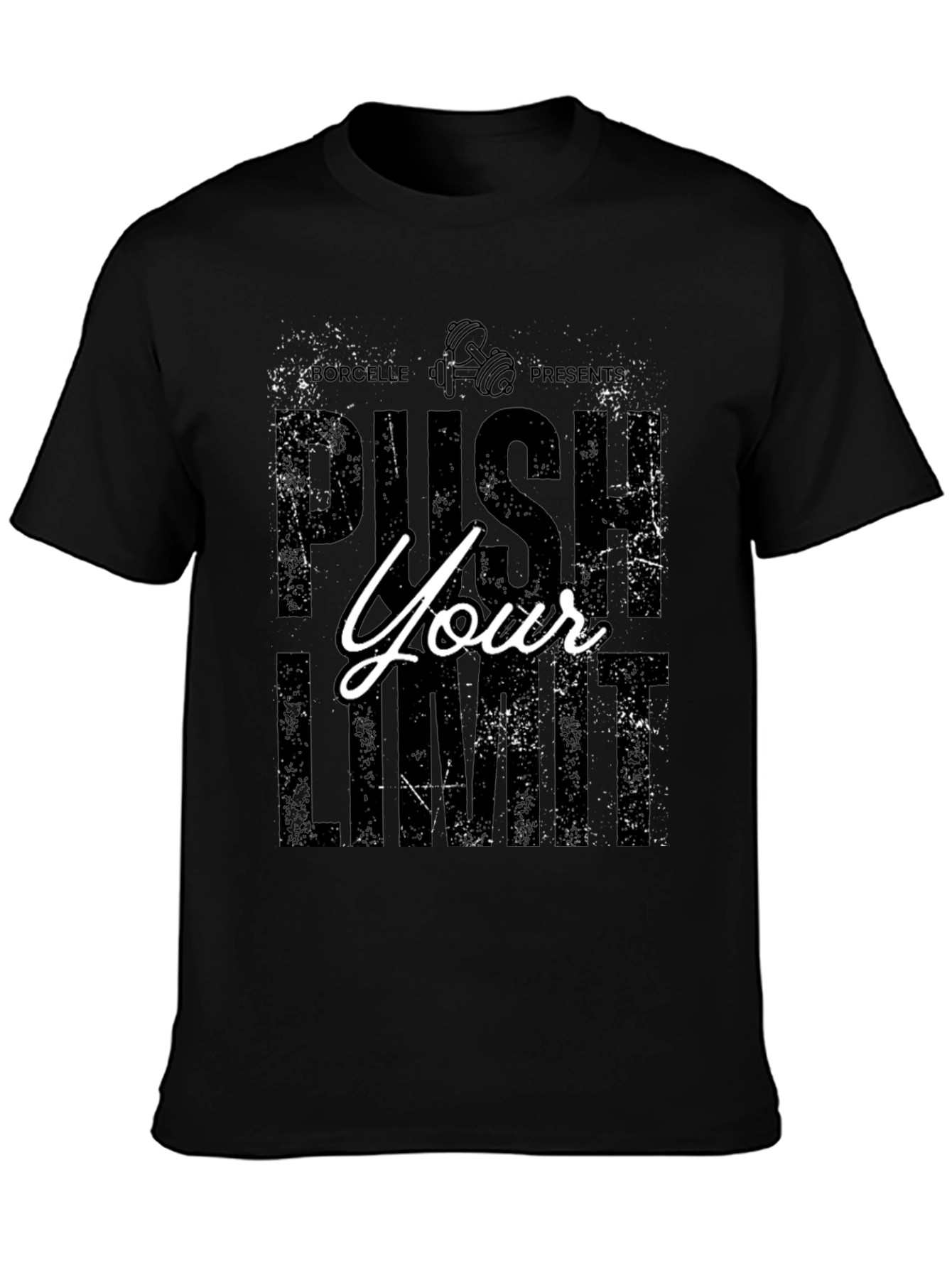 Push Your Limit Black Graphic Tee