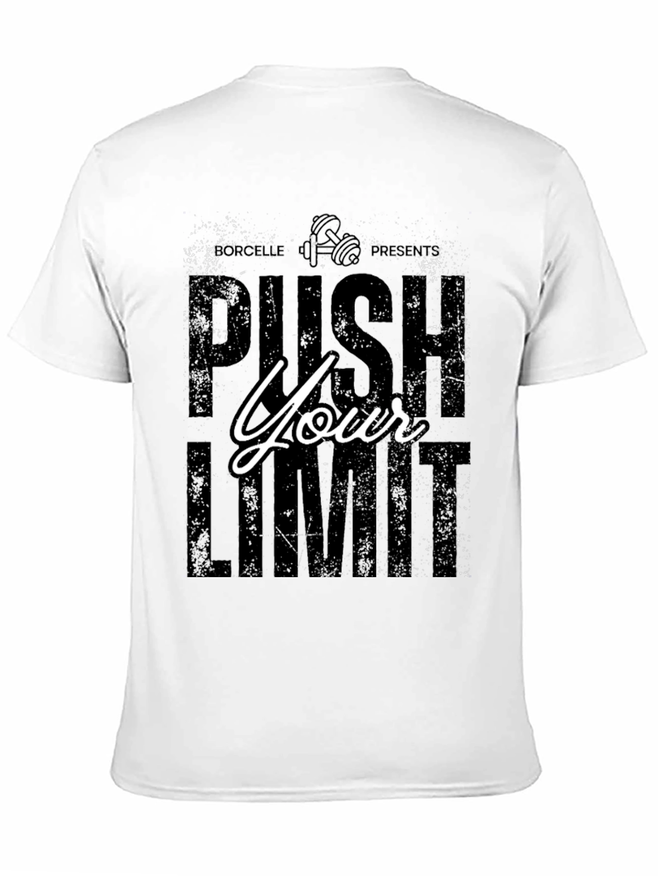 Push Your Limit Black Graphic Tee