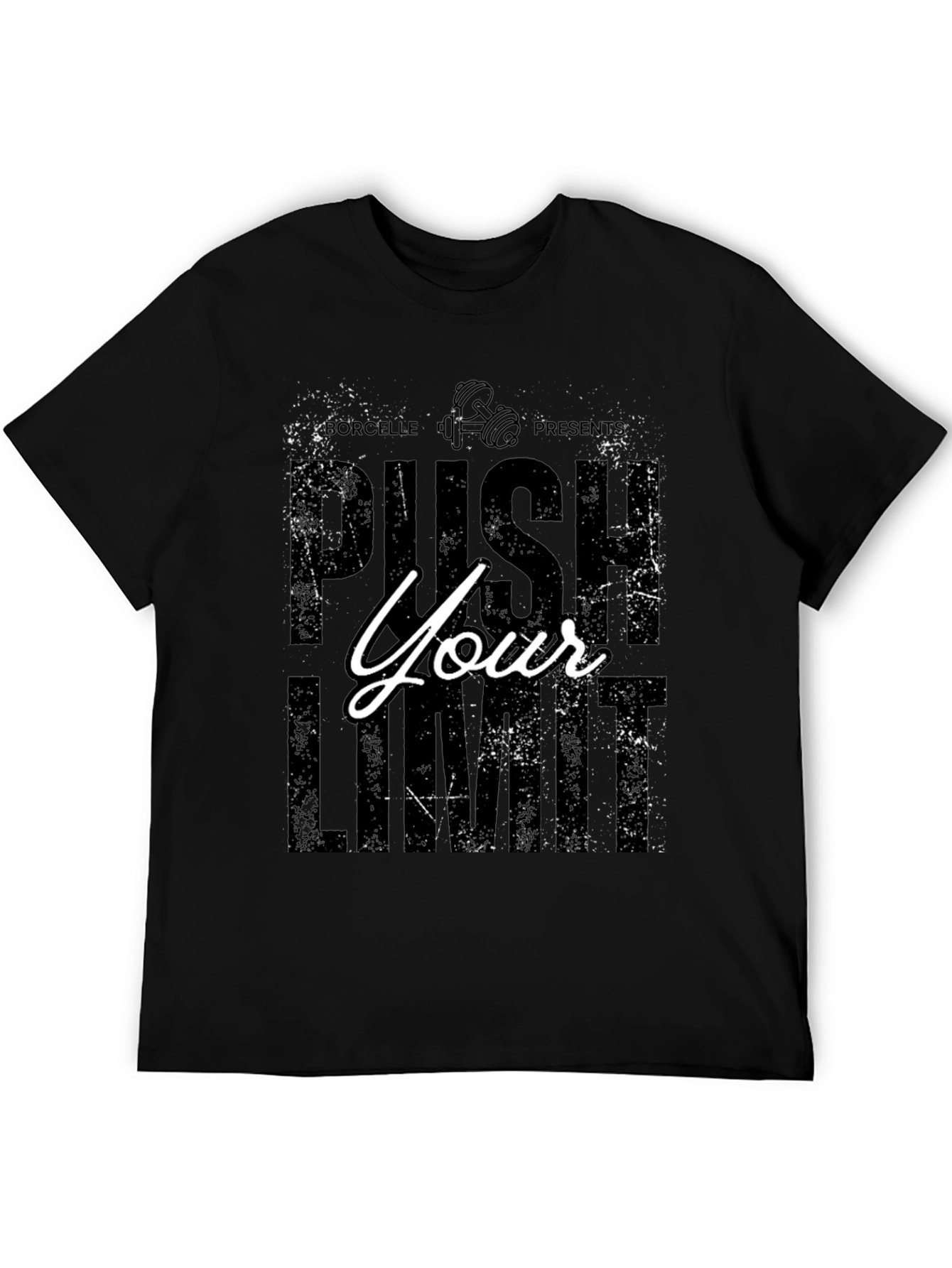 Push Your Limit Black Graphic Tee